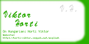 viktor horti business card